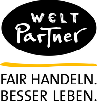 Auf dem Foto ist das "Weltparnter - Fair handeln, besser leben"-Logo abgebildet. Foto: Weltpartner eG