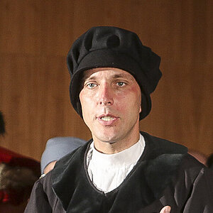 Das Foto zeigt einen Schauspieler als Martin Luther. Foto: Andreas Weise / factum-fotojournalismus.de